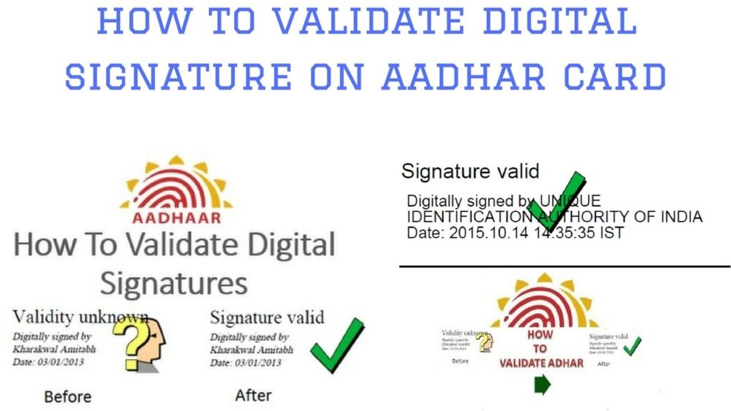 How To Validate Digital Signature In Aadhaar Card Verify E Aadhaar